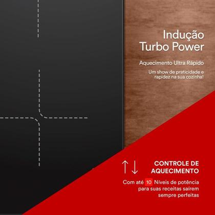 Imagem de Cooktop de Indução 4 Bocas EOS 7200W Preto ECI04EP2 220V