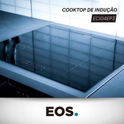 Imagem de Cooktop de Indução 4 Bocas EOS com Painel Touch Preto 7200W ECI04EP3 220V