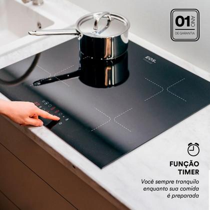 Imagem de Cooktop de Indução 4 Bocas EOS com Painel Touch Preto 7200W ECI04EP3 220V