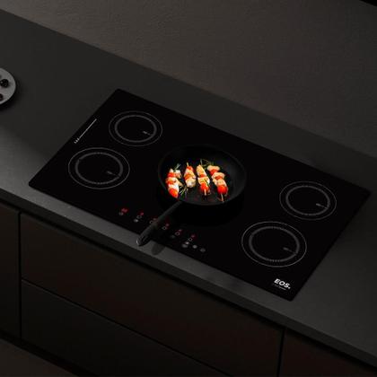 Cooktop de Indução Cinco Bocas EOS Preto 9500W ECI05EP 220V Imagem de Cooktop de Indução Cinco Bocas EOS Preto 9500W ECI05EP 220V
