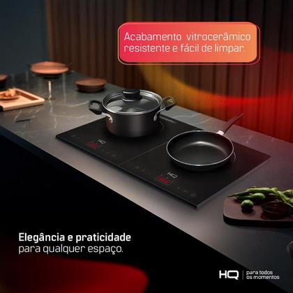 Imagem de Cooktop de Indução HQ 2 Bocas Portátil 3500W Preto HQ-IDS3502 220V