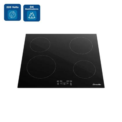 Imagem de Cooktop de Indução Mueller 4 Bocas com Turbo Preto MCI014BG1 - 220 Volts