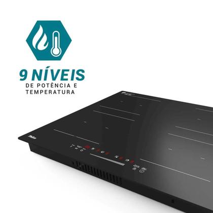 Imagem de Cooktop De Indução Philco 4 bocas Função Turbo Preto PCTQ1 - 220V