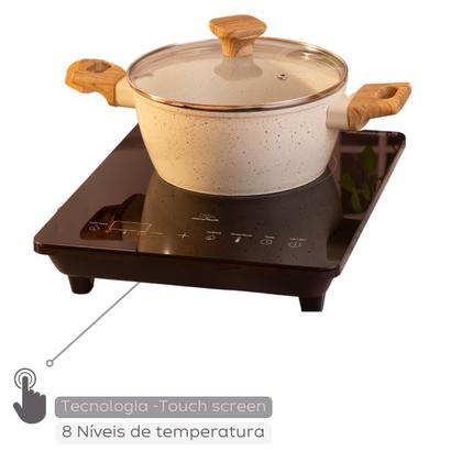 Cooktop Elétrico Fogão Portátil Por Indução 01 Boca Touch Screen - Mimo Style Imagem de Cooktop Elétrico Fogão Portátil Por Indução 01 Boca Touch Screen