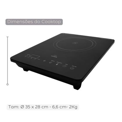 Imagem de Cooktop Elétrico Fogão Portátil Por Indução 01 Boca Touch Screen