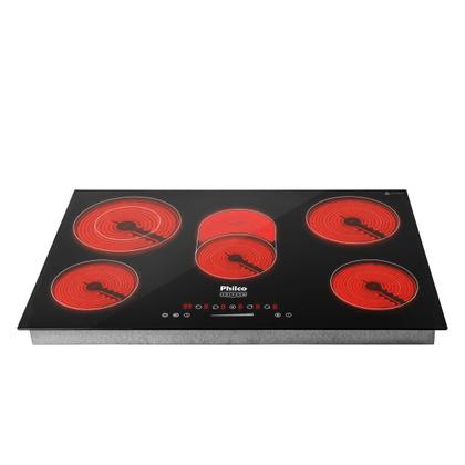 Cooktop Elétrico Philco 5 Queimadores 8400W Volcano PCT55VC 220V Imagem de Cooktop Elétrico Philco 5 Queimadores 8400W Volcano PCT55VC 220V
