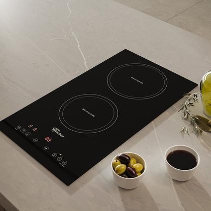 Imagem de Cooktop Fischer 2q por Indução Mesa Vitrocerâmica Touch 220v Preto