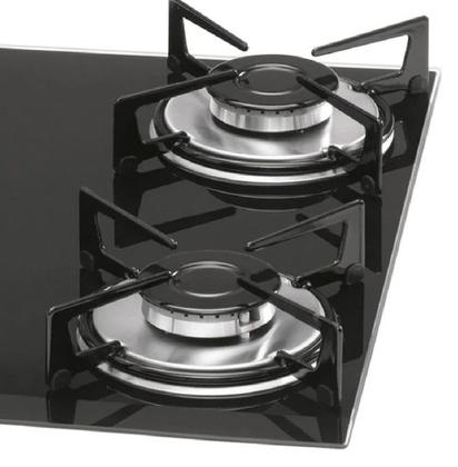 Imagem de Cooktop fischer a gás 5 bocas tripla chama mesa de vidro preto bivolt 1743-5733