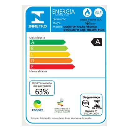 Imagem de Cooktop Fit Line Fischer 5 Bocas Tc Trempe Iron Vidro Preto Bivolt 36325102672