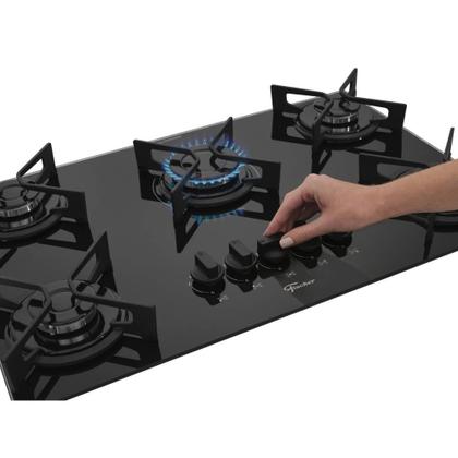 Imagem de Cooktop Fit Line Fischer 5 Bocas Tc Trempe Iron Vidro Preto Bivolt 36325102672
