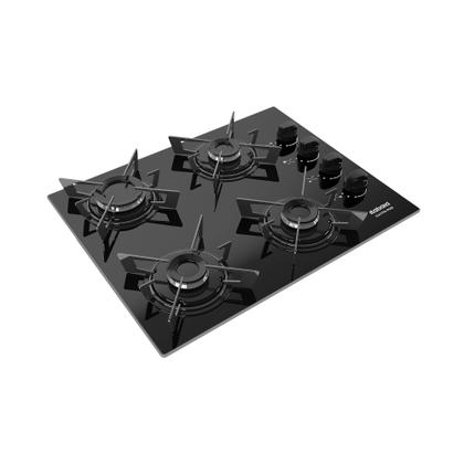 Imagem de Cooktop Fogão 4 Bocas Itatiaia Electra Plus Preto Bivolt Vidro Temperado Acendimento Automático Design Moderno
