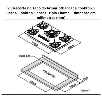 Imagem de Cooktop Fogão 5 Bocas Itatiaia Electra Plus Bivolt com Tripla Chama Vidro Temperado e Acendimento Automático