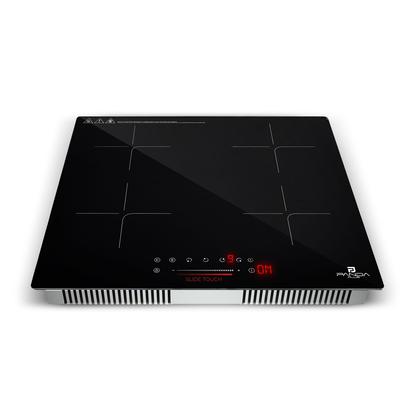 Imagem de Cooktop Indução 4 Bocas PandaPlus 7000W Turbo Preto 220V Vitrocerâmico Touch Embutir Trava Segurança Premium