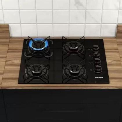Imagem de Cooktop Itatiaia 4 Bocas Essencial Mesa De Vidro Preto - Bivolt