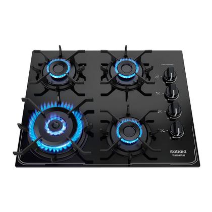 Imagem de COOKTOP ITATIAIA 4 BOCAS TRIPLA CHAMA ITAMASTER PRETO FERRO FUNDIDO 56,5x45 NICHO 53,6 X 35 CM