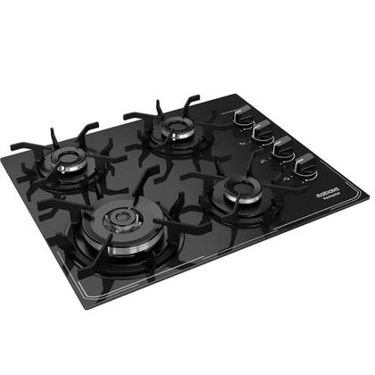 Imagem de COOKTOP ITATIAIA 4 BOCAS TRIPLA CHAMA ITAMASTER PRETO FERRO FUNDIDO 56,5x45 NICHO 53,6 X 35 CM