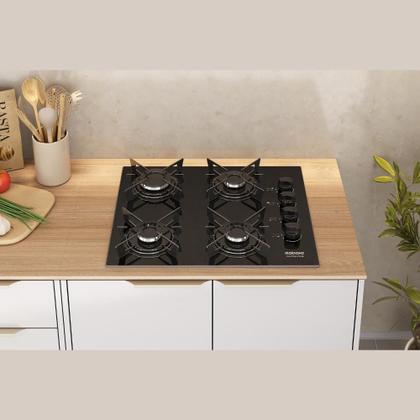 Imagem de Cooktop Itatiaia Electra Plus 4 Bocas Vidro Temperado Preto Bivolt
