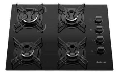 Imagem de Cooktop Itatiaia Essencial 4 Bocas Vidro Preto Bivolt