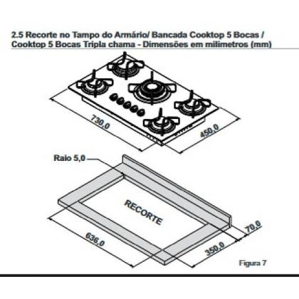 Imagem de Cooktop Itatiaia Itaplus 5 Bocas Vidro Preto Tripla Chama Bivolt (3700000494)