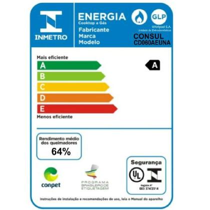 Imagem de Cooktop Mesa de Vidro 4 Bocas a Gás Consul Facilite CD060AE