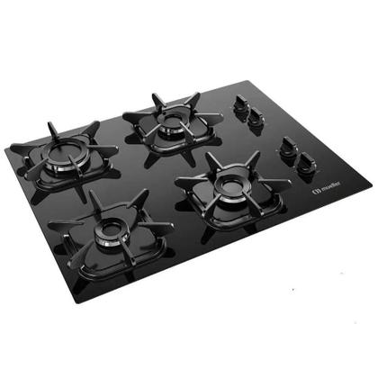 Imagem de Cooktop Mueller 4 Bocas Com Queimador Ultra Chama G5 Preto Bivolt