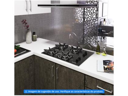 Imagem de Cooktop Mueller 4 Bocas Com Queimador Ultra Chama G5 Preto Bivolt