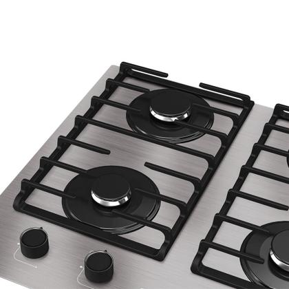 Imagem de Cooktop Mueller 4 Bocas de Alumínio 59cm com Grade Dupla MCG4BL Bivolt