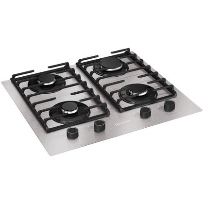 Imagem de Cooktop Mueller 4 Bocas de Alumínio 59cm com Grade Dupla MCG4BL Bivolt