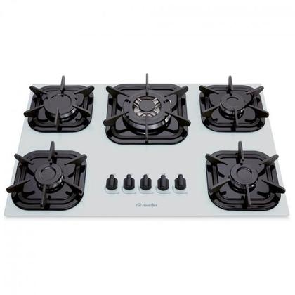 Imagem de Cooktop Mueller 5 Bocas Tripla Chama Branco G5