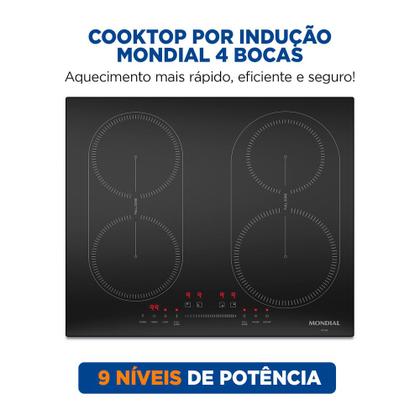 Imagem de Cooktop por Indução 4 bocas Mondial Preto 7000W 220V CTI-03