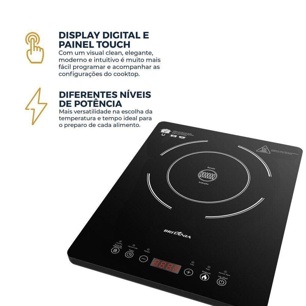 Cooktop Portátil De Indução Britânia BCT10A 110V - Cooktop - Magazine Luiza
