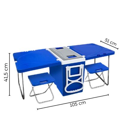 Imagem de Cooler Caixa Térmica Multifuncional 32L com Mesinha e Banqueta