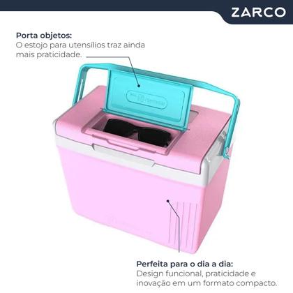 Imagem de Cooler Caixa Térmica Pequena Com Alça 8l SUV Com Porta Objetos Copos Termolar