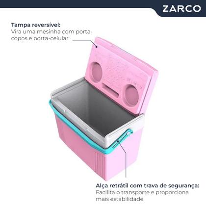 Imagem de Cooler Caixa Térmica Pequena Com Alça 8l SUV Com Porta Objetos Copos Termolar