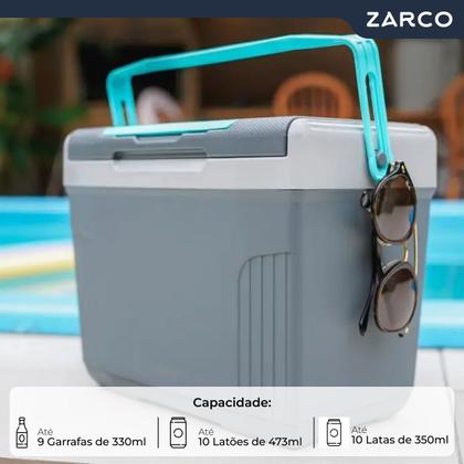 Imagem de Cooler Caixa Térmica Pequena Com Alça 8l SUV Com Porta Objetos Copos Termolar