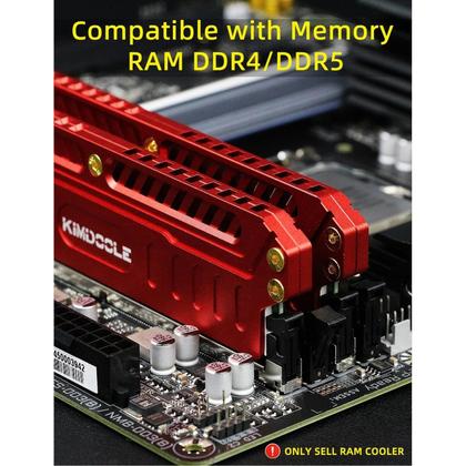 Imagem de Cooler De Memória Kimdoole Em Liga De Alumínio DDR4 DDR5 Para PC Gaming Overclock