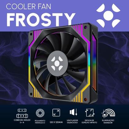 Imagem de Cooler Fan 120mm Fortrek Frosty Rainbow Infinity Silencioso