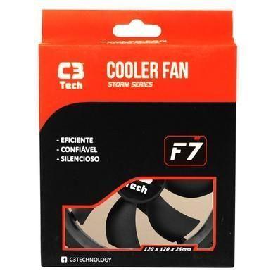 Imagem de Cooler Fan C3Tech F7-100, 120mm, Preto - STORM F7-100BK
