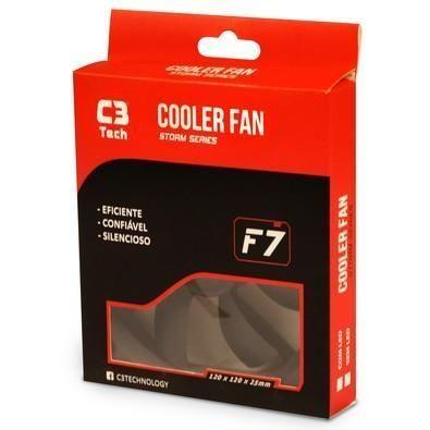 Imagem de Cooler Fan C3Tech F7-100, 120mm, Preto - STORM F7-100BK