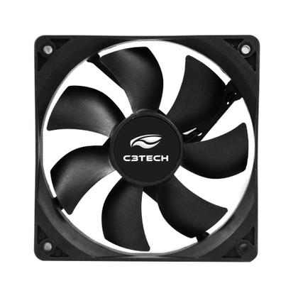 Imagem de Cooler Fan Para Gabinete C3Tech 120mm 12cm Preto F7-100Bk
