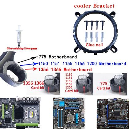Cooler Fan RGB Gamer LED Radiador 6 Tubos Gmrgb Refrigerador De Ar CPU ...