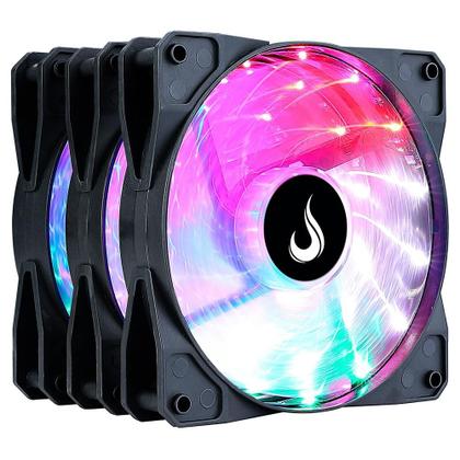 Imagem de Cooler Fan Rise Mode Wind, Rainbow, 120mm, Preto - RM-WN-02-RGB