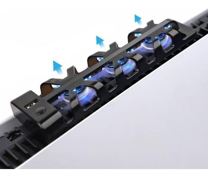 Imagem de Cooler Led Ventilador Resfriador 3 Ventoinhas Usb Para Ps5