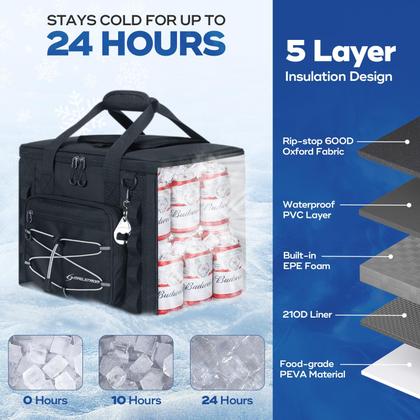 Imagem de Cooler Maelstrom Soft Sided, 30 latas, 37 L, à prova de vazamentos, preto
