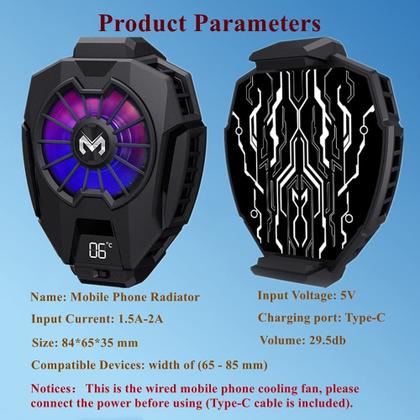 Imagem de Cooler Para Celular Gamer Memo DL05 Resfriador Celular Pro