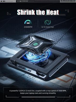 Imagem de Cooler para Laptop Llano V10 - 4,72 Polegadas - Compatível com Laptops de 13 a 17,3 Polegadas