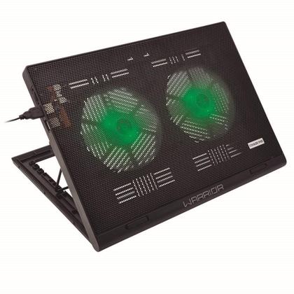 Imagem de Cooler Para Notebook Warrior Power Gamer Led Verde Luminoso - AC267