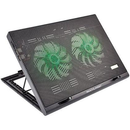 Imagem de Cooler para Notebook Warrior Power Gamer LED Verde Luminoso Multilaser - AC267