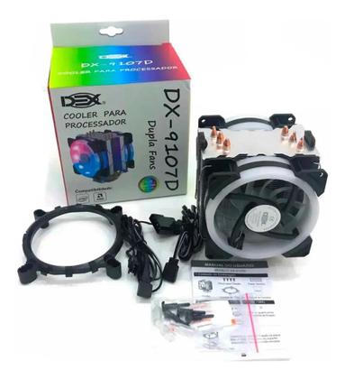 Imagem de Cooler para Processador Gamer Rgb Intel Amd I9 I7 1151 2011 Am4 Ryzen 7 9 Dex DX-9107D