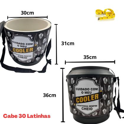 Imagem de Cooler Térmico Lata de Cerveja Caixa Redondo para 30 Latas